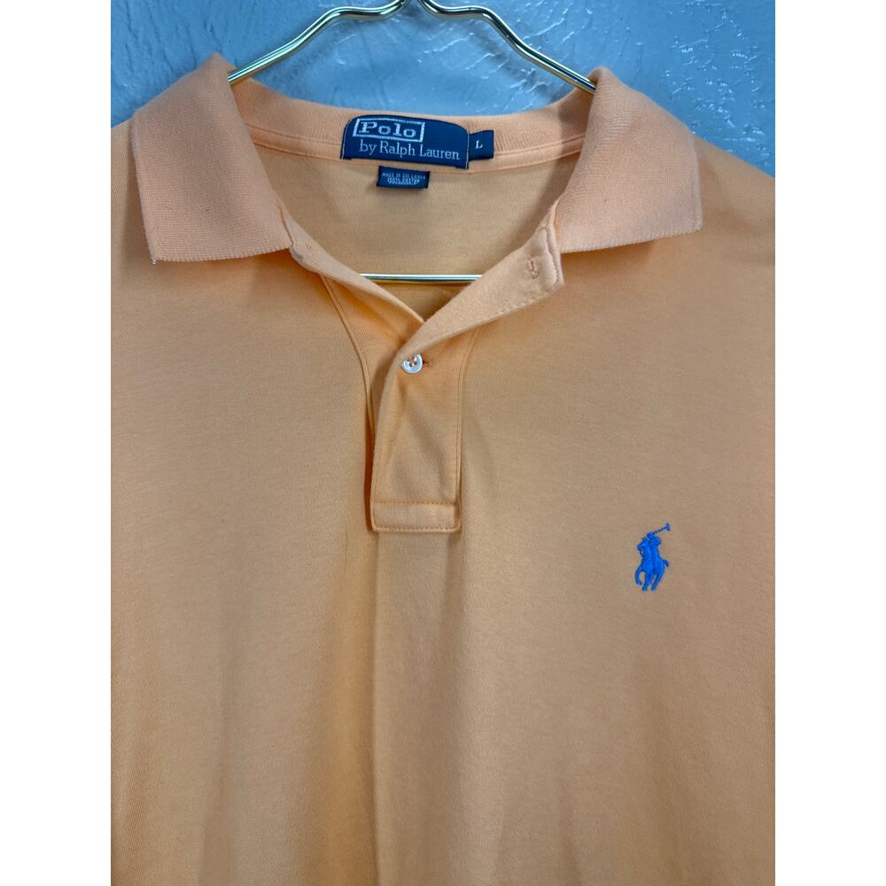 Polo Ralph Lauren Mens Shortβ Sleeve Classic Fit Polo Shirt Orange Size Large